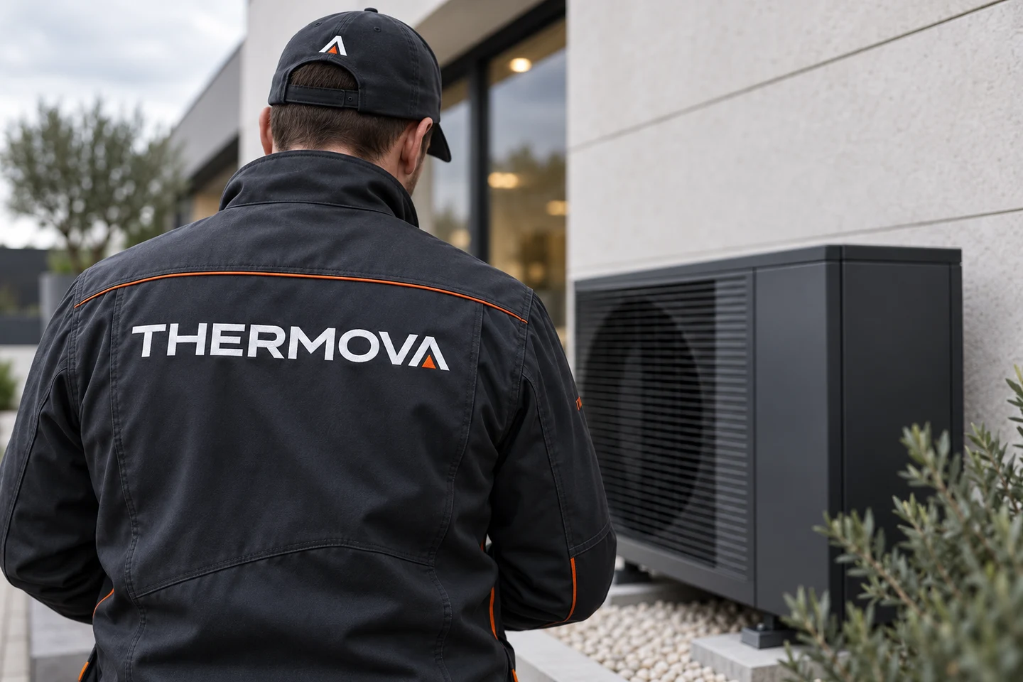 THERMOVA brand concept: technician in branded workwear